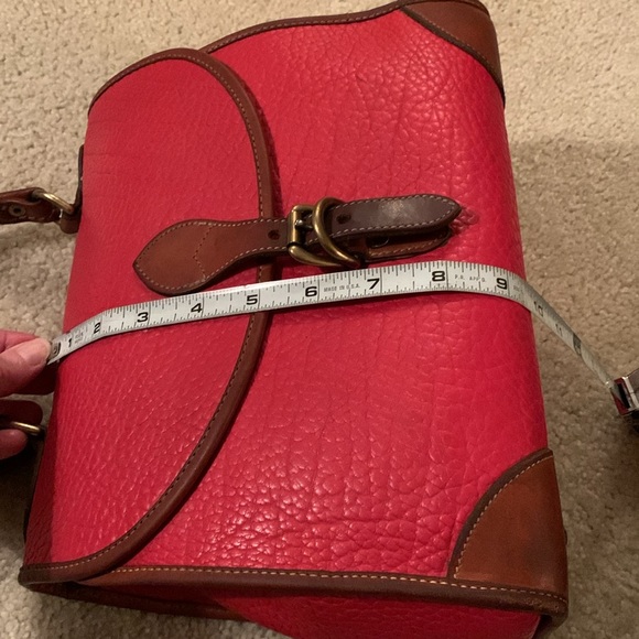 Dooney & Bourke Vintage Red Pebble Leather Satchel Bag - Picture 11 of 17